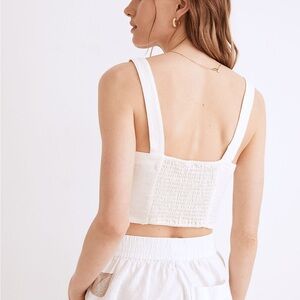 Madewell Linen-Blend Abbie Crop Top